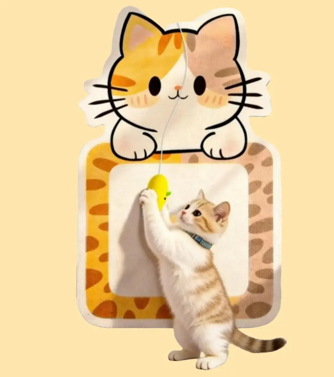 Lovely Wall-Mounted Scratching Board for Cats, Made with Thick, Durable Material to Safeguard Your Furniture, Doors and Glass – a Purr-Fect Play Companion!