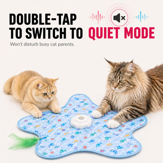 Interactive Moving Feather Hunting Cat Toy – Hide and Seek Automatic Cat Toy, USB Rechargeable, Indoor Boredom Relief for All Cat Breeds