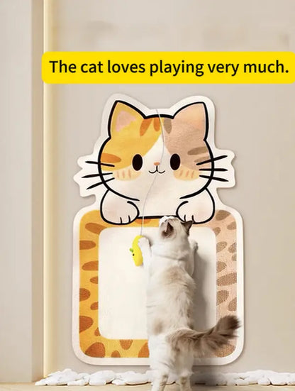 Lovely Wall-Mounted Scratching Board for Cats, Made with Thick, Durable Material to Safeguard Your Furniture, Doors and Glass – a Purr-Fect Play Companion!